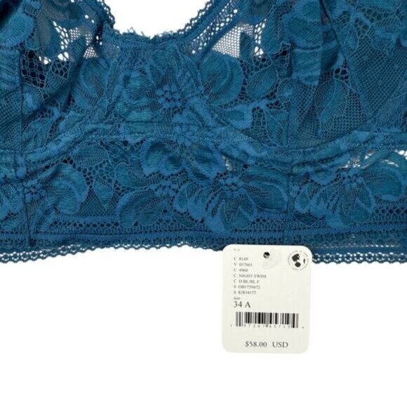 Free People Sorento Demi Longline In Night Swim Women's Size 34A - Picture 6 of 8